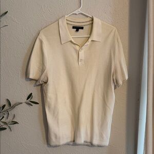Banana Republic Men's Ivory Polo Shirt